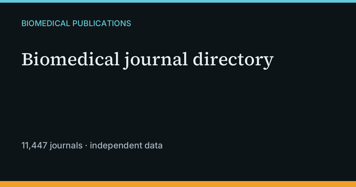 Biomedical journal directory — page 8